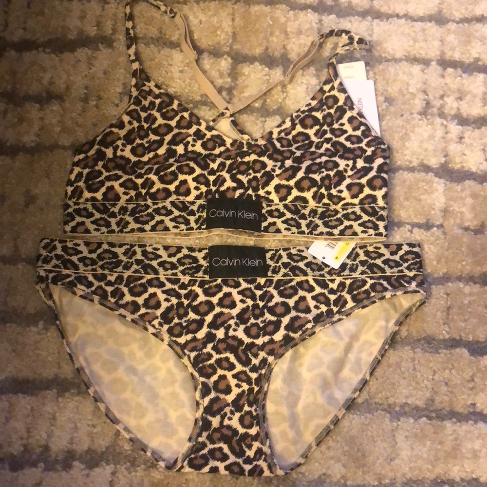 Ck racerback Bralette and bikini set